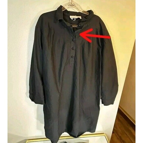 Pomander Tuckernuck Women's Black Place Polly Mini Dress M *Missing  1 Button - Picture 5 of 8